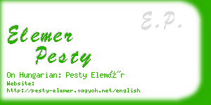 elemer pesty business card